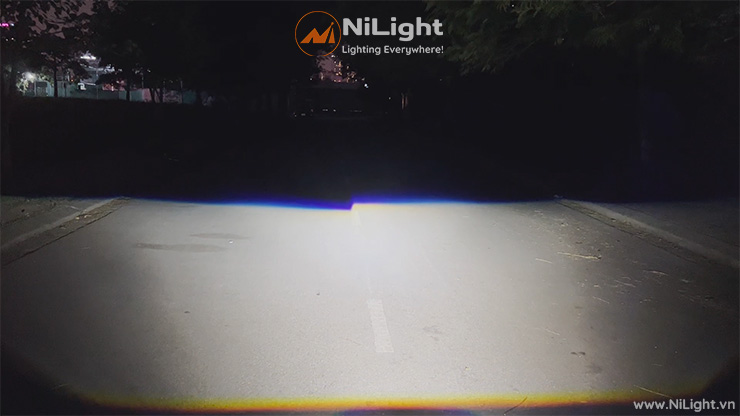 Bi Led Pha NiLight A15 Pro Cos rộng tâm rất sáng, trải đều sang 2 bên
